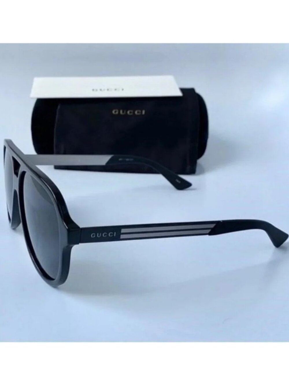 Authentic- New - Gucci Men’s Sunglasses GG0688S 001 Black/ Gray - Picture 12 of 12
